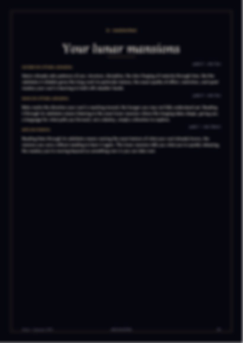 Page of the complete birth chart (preview)